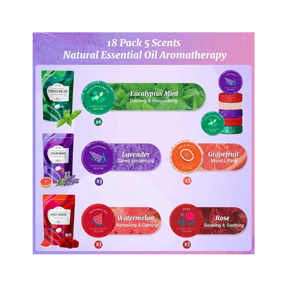Organic & Plant Based Shower Steamers Aromatherapy Relief - Picture 2 of 6